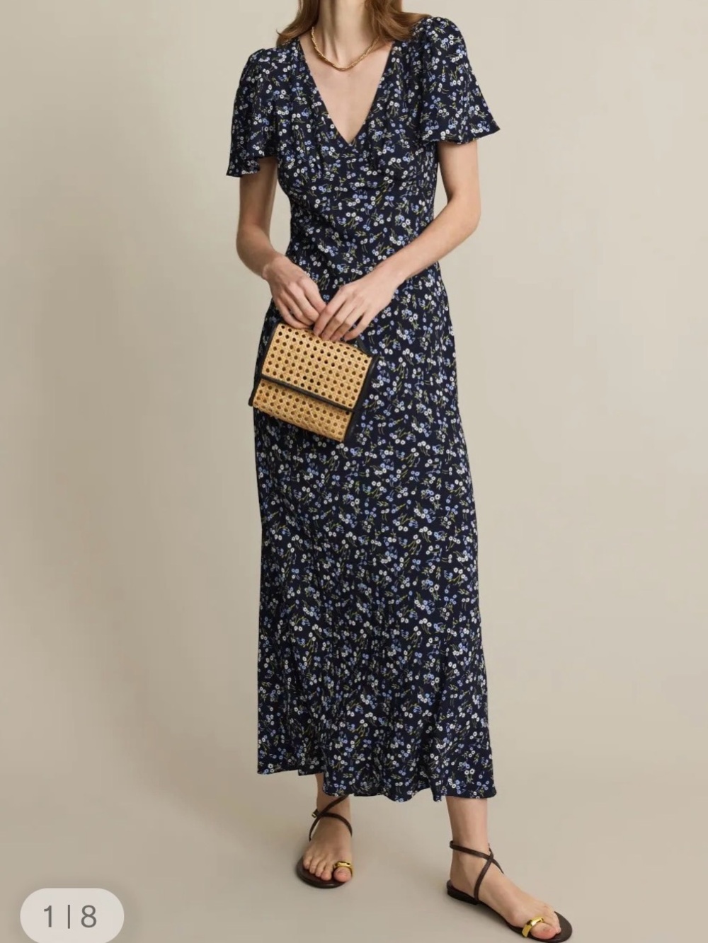Madewell Women's Navy Floral Dress